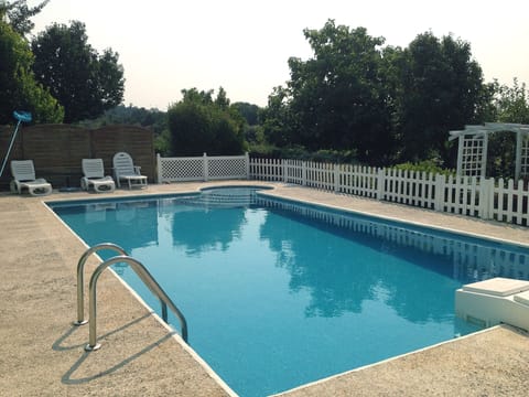Large and fenced pool