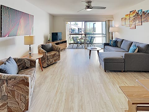 Enjoy watching your favorite shows or views of tropical paradise just outside your lanai doors.