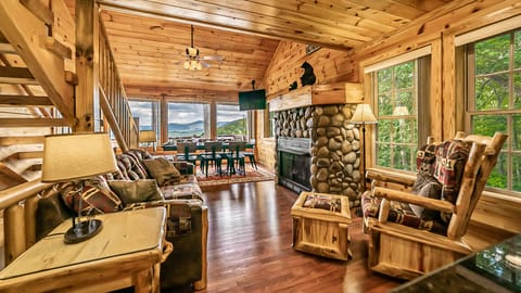 Living room with gas fireplace