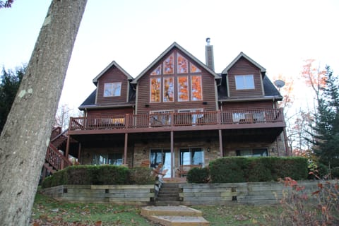 Lakeside of home. Steps from dock.