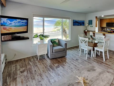 Relax in this tropical inspired living room with ocean breezes and island charm.