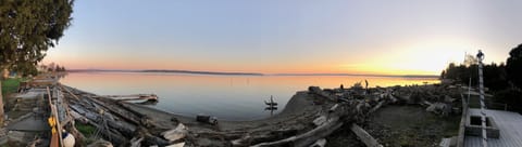 Beach in front of home
