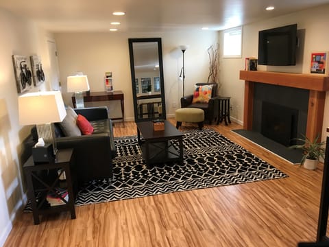 Living room with gas fireplace