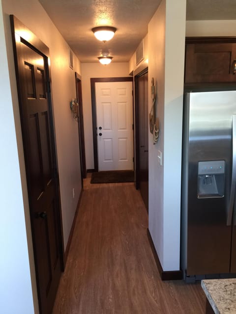 Hallway with Washer/Dryer and Storage