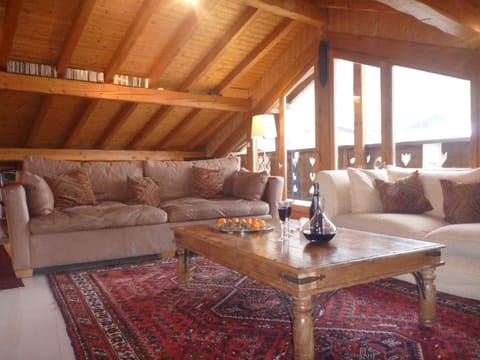 Large squashy comfortable sofas in the spacious living room