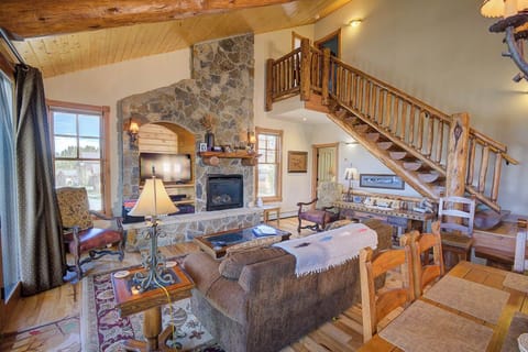 Log Staircase to 2nd floor bedroom