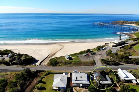 Stunning beach across the road