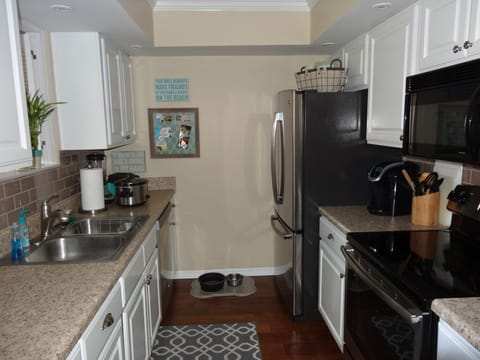 Galley Kitchen  with waterview