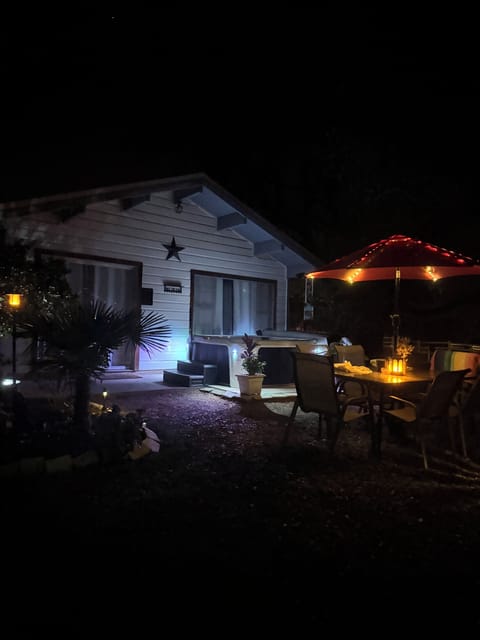 Private, six person hot tub on your back patio with Lake view