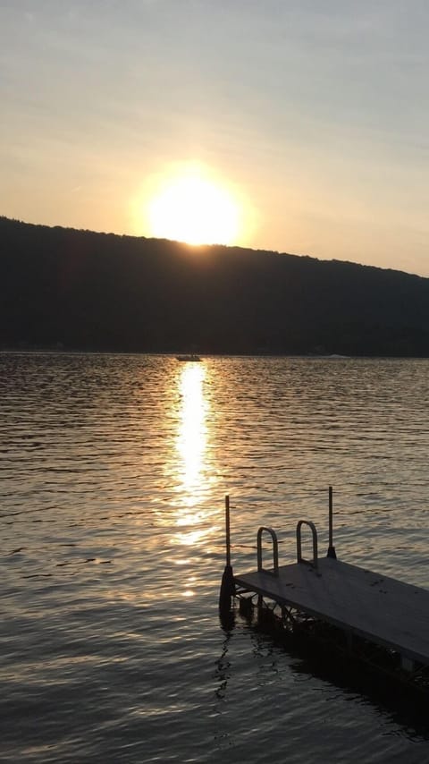 Dock looking West with Sunset 