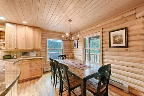 Dining room with extendable table to fit 12 plus