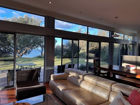 Main living area and terrace - direct beach access 
