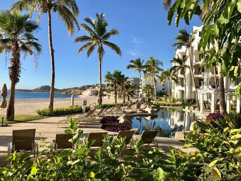 View from our spacious outdoor dining  patio and living room!  