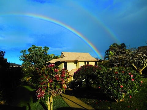 Hanalei Bay Villa 23  with rainbow 