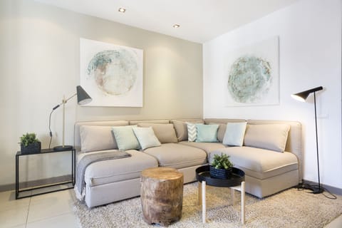 Living room with a pull-out sofa-bed