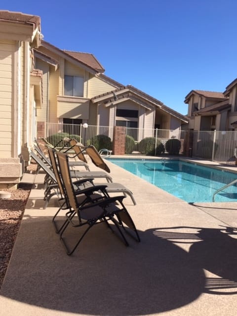 New covered patio lounge chair/ refinished pool and hot tub 