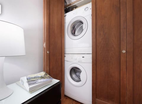 Extremely quiet full size washer and dryer.