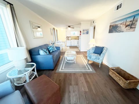 Second floor oceanfront end unit on beach with sunrise and sunset views
