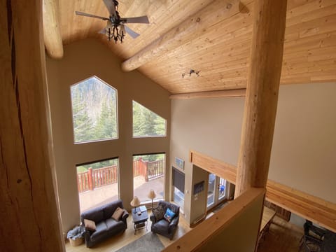 Looking on to the Morrisey Chalet great room