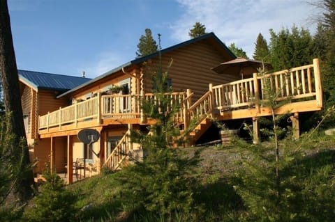 The Apartment is the bottom level of this Log Home