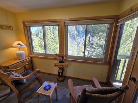 Sunroom with entrance to patio
