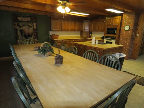 Family Dining Table seats 16. Extra tables available.