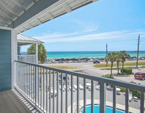 A SPECTACULAR view of the Gulf from the balcony.