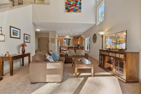 Comfortable living room with queen sofa sleeper