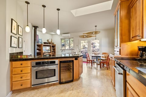 Plenty of prep space, second oven, wine refrigerator