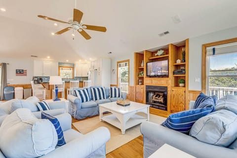 Top-Level Living Room with Deck Access