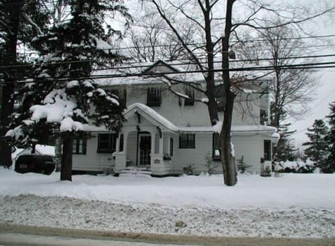 Outside view of house in winter