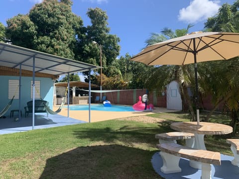 house,pool,porch and gazebo