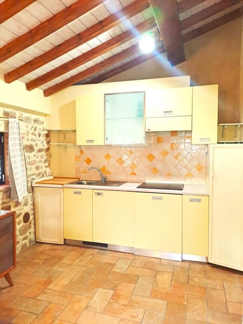 the great studio with modern kitchen, three windows, 2 beds-sofa, and table