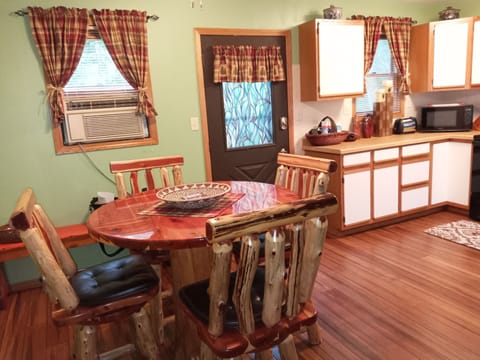 Dining area and kitchen