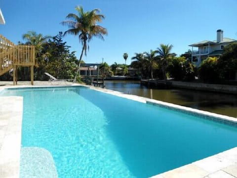 The 33 foot infinity pool with massage jets.