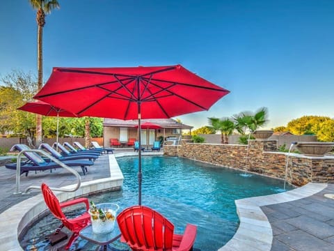 Baja-Step w/ an umbrella sleeve gives the option of being poolside but shaded.