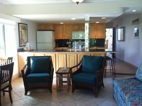 Family room & kitchen (nice open layout) -  master bedroom is behind couch on rt