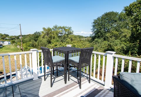 Outdoor deck - looking west to Narragansett Bay area - beautiful sunsets!