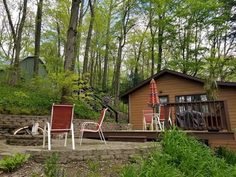 Outdoor living space!  One of the 3 decks!