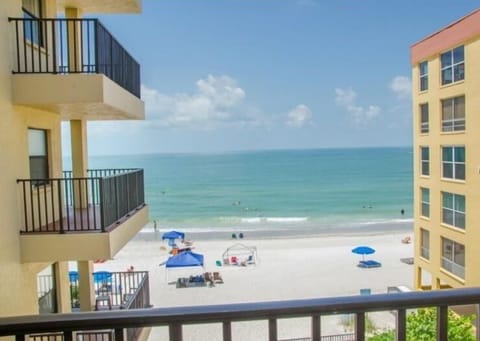 Gulf view from our balcony, where you can watch the dolphins playing!