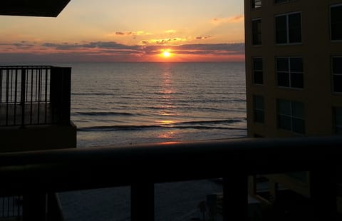 Sunset from our balcony.