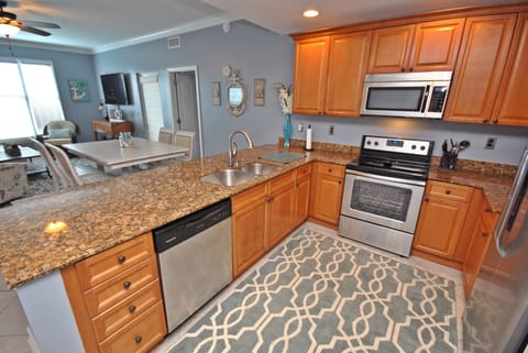 Kitchen with all Stainless-Steel Appliances