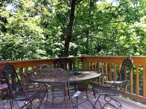 seating on upper deck off of kitchen