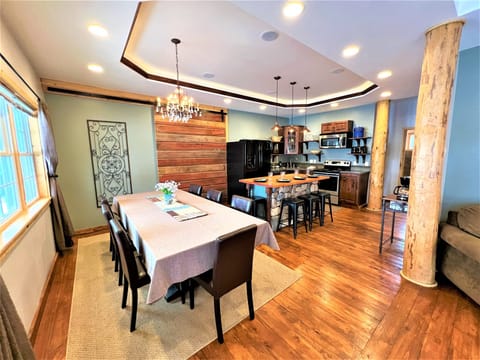 Dining connected to kitchen area