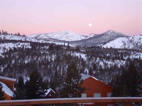 Moonrise from the back deck in winter