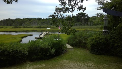 60" private dock to launch your kayak, canoe.  Sunbathe and view river life.