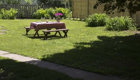 A huge, inviting back yard for picnics, games, sunbathing, dreaming...