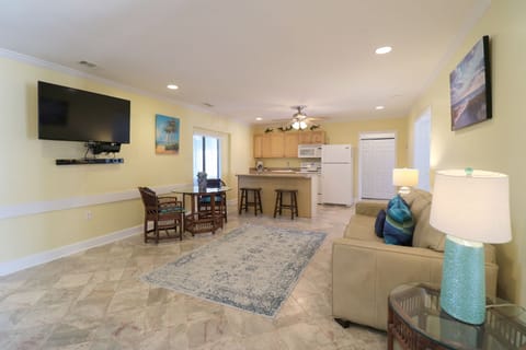 Den area with a sleeper sofa