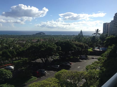 the deep blue pacific ocean on the horizon