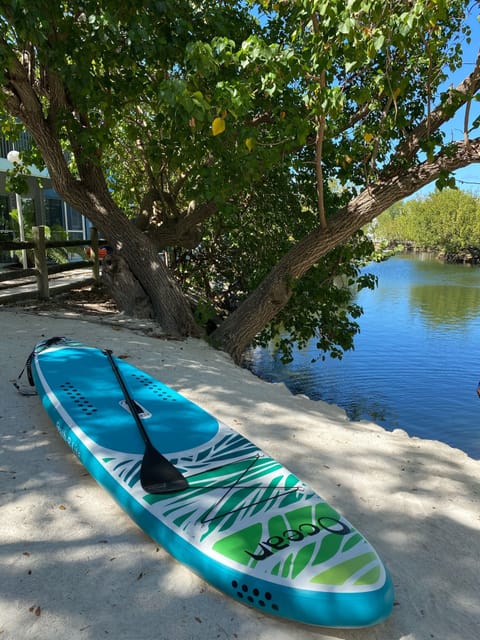 Standup paddle board, kayaks, bikes, and water toys available. Use at own risk.